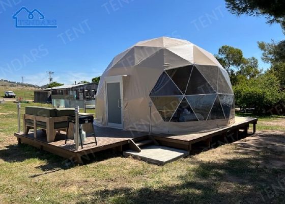 acheter 4m Dia Canvas Cotton Glamping Hôtel Tente cadre en alliage d'aluminium salle de bains en suite pour les complexes de luxe fabrication en ligne