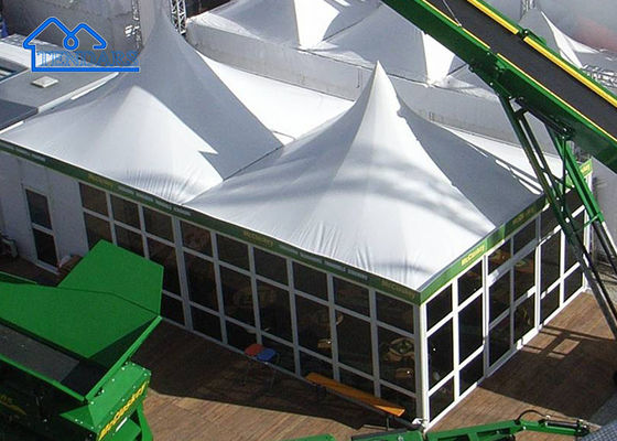 acheter Aluminium résistant au vent résistant au feu extérieur haut sommet mur de verre pagode tente extérieure structure commerciale fabrication en ligne