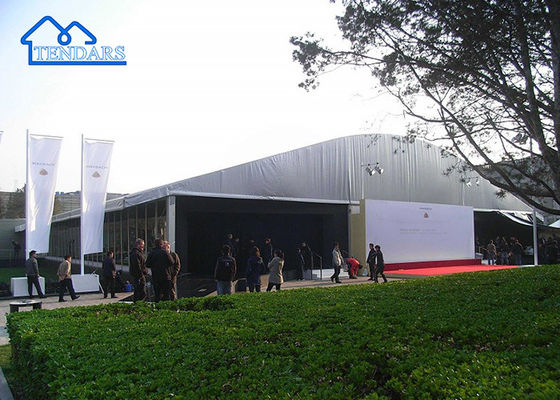 acheter Nouveau style d'aluminium en alliage d'acier cadre de la tente d'arc avec surplomb du salon de commerce fabrication en ligne