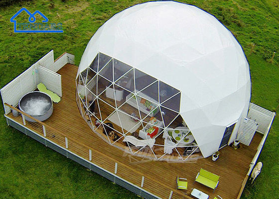 acheter 6m Dia Glamping Hôtel tente cadre en bois massif isolé en PVDF recouvert pour les camps de safari fabrication en ligne