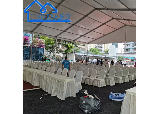acheter Mode 5m Bay Distance Tentes de mariage Tentes de mariage modernes Grandes faciles à l'extérieur Tente de salon de commerce Tente de mariage arrière-cour online manufacture