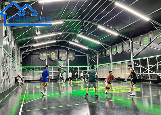acheter 30x50m imperméable à l'eau PVC membrane salle de sport tente alliage d'aluminium neige charge nominale pour le terrain de basket-ball fabrication en ligne