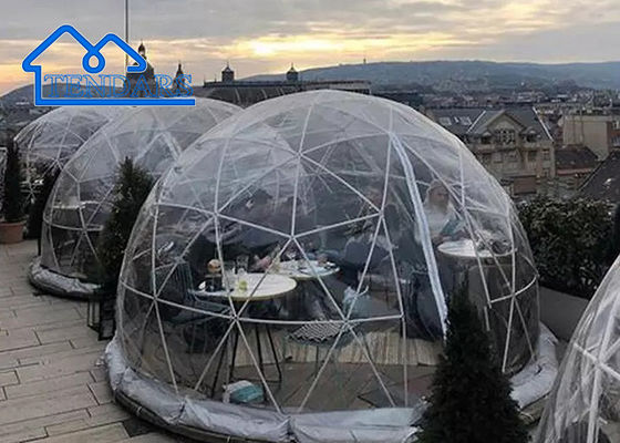 acheter Tente géodésique commerciale imperméable de dôme géodésique de tente de dôme de salon commercial avec la fenêtre claire fabrication en ligne
