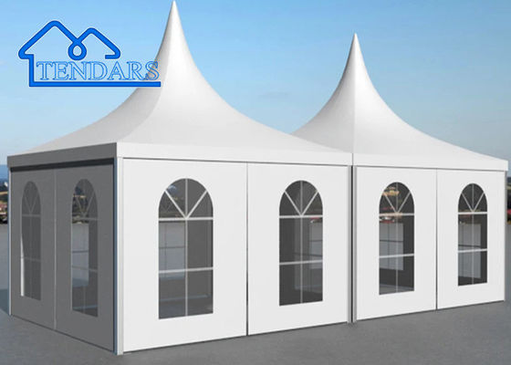 acheter Assemblage rapide 6x6m Tente de pagode en aluminium 6061/T6 cadre en aluminium élégant PVC blanc pour les célébrations VIP fabrication en ligne