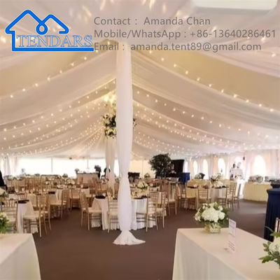acheter Grandes tentes de mariage de luxe personnalisables en aluminium cadre blanc pour les événements en plein air online manufacture