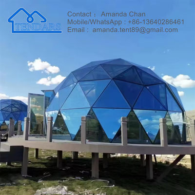 acheter Résistant aux rayons UV commerciaux dôme géodésique toit clair toute vitre tente igloo pour glamping et hôtel resort online manufacture