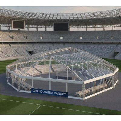 acheter Structure européenne d'auvent d'arène de tribune de cadre en aluminium d'envergure claire de tente de chapiteau de partie de stade d'événement sportif 500 places fabrication en ligne