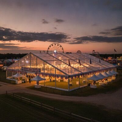acheter USA County Fair Festival Mega Party Tente de chapiteau Grande envergure Clear Span Terrain d'événement américain Structure de l'auvent fabrication en ligne