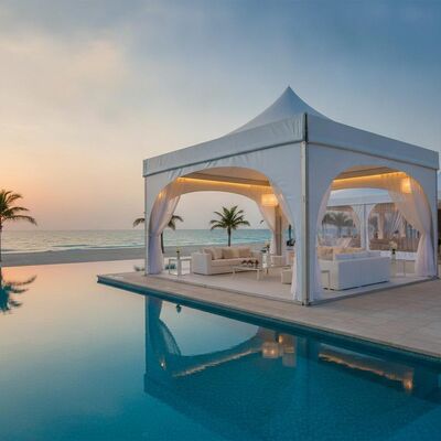 acheter Luxe Beach Resort Événement en bord de piscine Fête Marquise Tente Anti-corrosion Protection UV pour les lieux côtiers des Émirats Arabes Unis fabrication en ligne