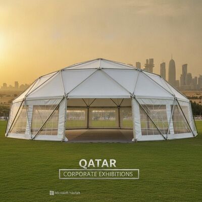 acheter Tente de soirée en alliage d'aluminium Tente de soirée en alliage d'aluminium Tente imperméable au PVC revêtue de canopée pour les expositions d'entreprise au Qatar fabrication en ligne