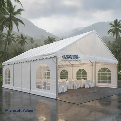 acheter Tente à l'épreuve de la mousson Tente à l'épreuve de la mousson Tente à l'épreuve de l'eau PVC Cadre en aluminium Thaïlande Événement en plein air Pavillon fabrication en ligne