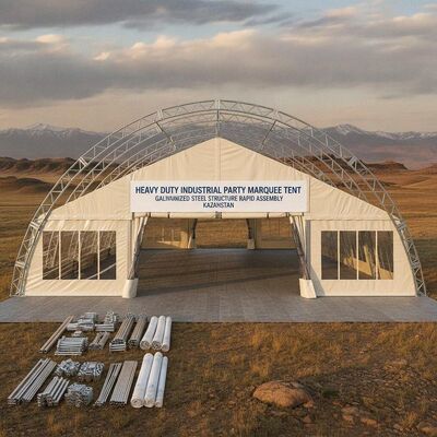 Acheter Partie industrielle lourde tente de pavillon structure en acier galvanisé assemblage rapide Kazakhstan fabrication en ligne