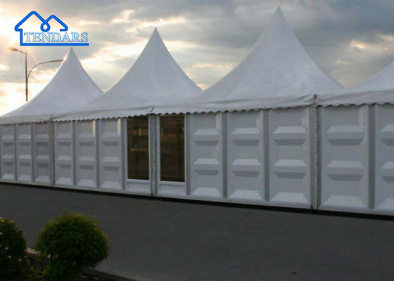 Pavillon Canopy Pagode Aluminium Événement étanche Tente de haut sommet avec mur de verre pour le complexe