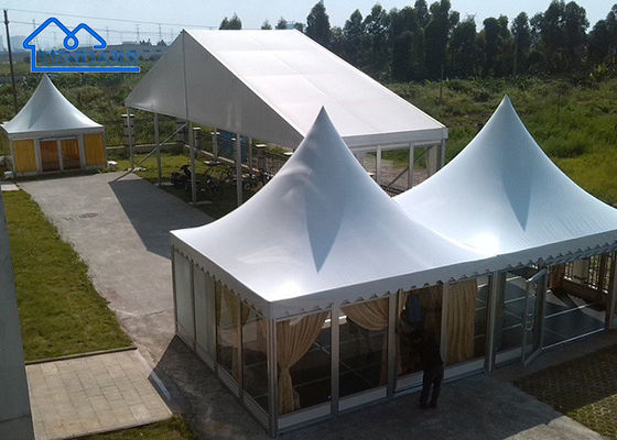 Tente de fête de pagode en verre pour événement ou exposition commerciale en plein air