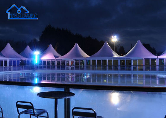 Conception personnalisée résistant aux UV / imperméable / ignifuge / tente de pavillon en verre mobile