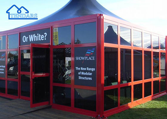 Vente de tentes avec mur de verre
