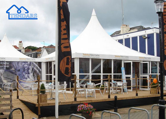 Tente en acier sur mesure en aluminium blanc en PVC jardin Pagode Marquise