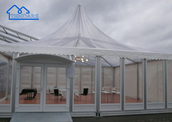 Résistant au feu Tente pliante pop up Tente d'affichage Fête de mariage Événement d'aluminium Pagode Marquee Tentes Logo imprimé sur mesure