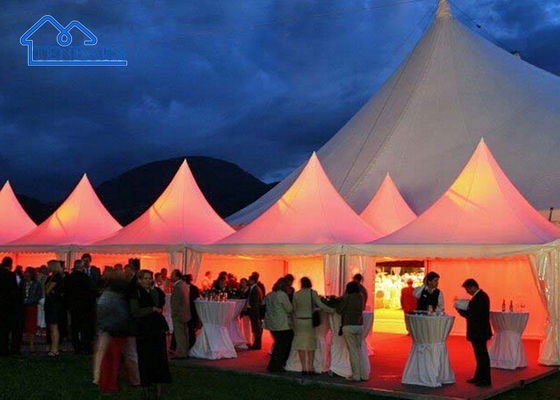 Assemblage rapide 6x6m Tente de pagode en aluminium 6061/T6 cadre en aluminium élégant PVC blanc pour les célébrations VIP #2077