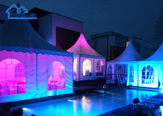 Événement galvanisé à chaud en extérieur 10x10ft 20x20 haut sommet en aluminium gazebo de bambou de plage tente de pagode