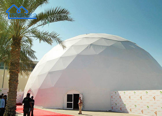 Tente géodésique blanche de 15m 20m 30m pour une grande fête
