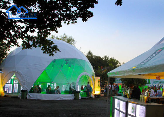 12m Dia PVC Couverture commerciale Tente de dôme Alliage d'aluminium Vue panoramique pour les sites de glamping