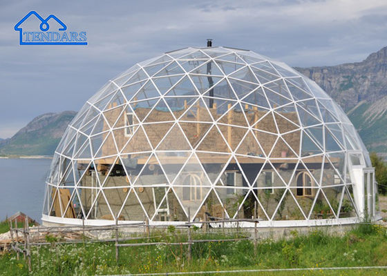 Tente d'exposition en acier à coupole transparente imperméable à l'eau pour les événements de canopée