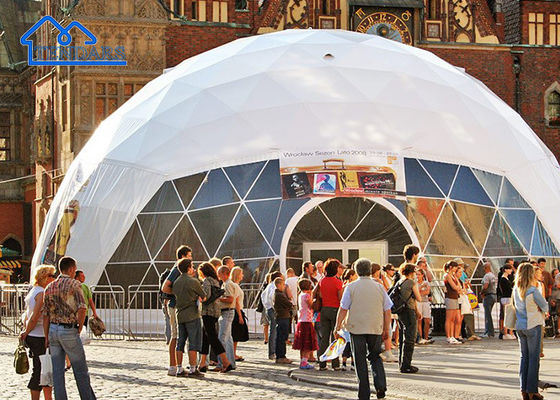 Alliage renforcé 6m Dia Tente de dôme commercial PVC couverture résistant au vent pour les terrasses de café