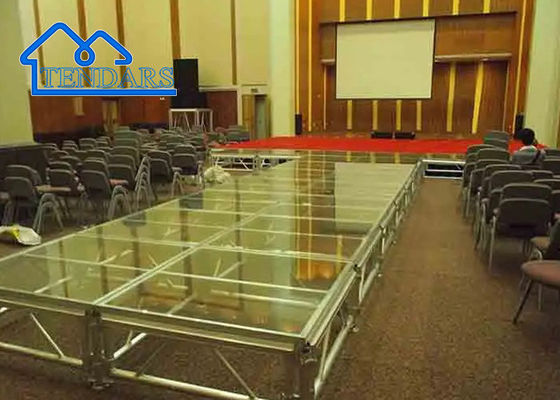Plateforme de trusses de scène en aluminium transparente personnalisée pour les événements en extérieur / intérieur