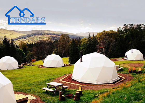 Résistant au feu résistant à l'eau clair 5m de diamètre Petite porte en PVC ronde Event Dome Glamping Hôtel tente à vendre