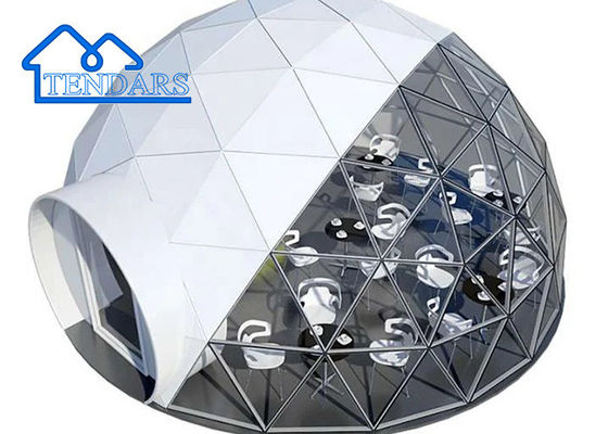 Hôtel Glamping imperméable à l'eau et au feu Tente de dôme géodésique pour camping-house