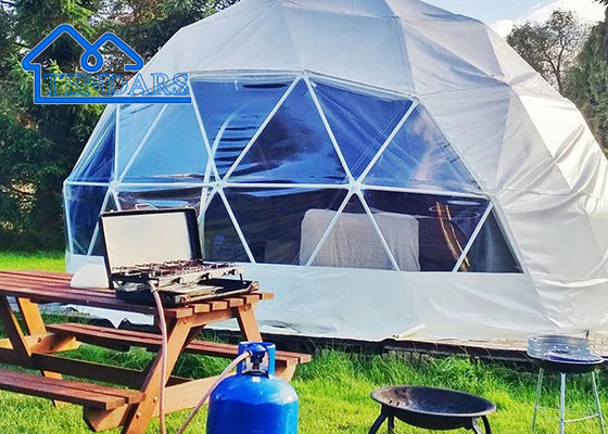 Tente d'événement, tente de camping géodésique extérieure de luxe, tente commerciale avec salle de bains