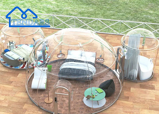 Taille personnalisée résistant aux UV imperméable à l' eau et au feu Luxe Glamping Hôtel tente à vendre