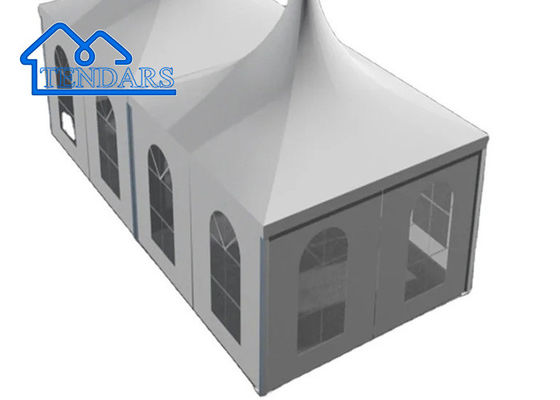 Tentes de pagode en PVC blanc en aluminium 5*5m pour événements, fêtes, salons, etc., à vendre