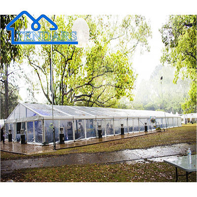 Tentes de chapiteau de fête résistantes au vent, auvent imperméable à cadre en alliage d'aluminium PVC pour réceptions de cocktails