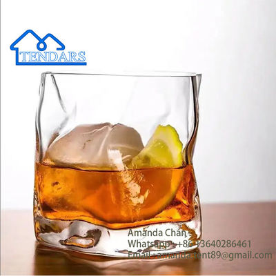 Accessoires pour tentes de fête, verre à whisky en forme de verre de verre cristallin clair pour ménage