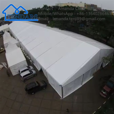 Auvent imperméable blanc fait sur commande d'événement de tente de chapiteau de mariage de cadre en aluminium de grande capacité extérieure faite sur commande