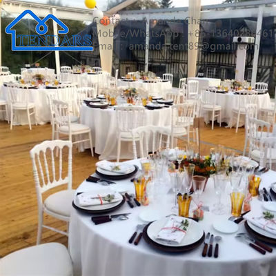 Tentes d'événement de marquage transparentes en aluminium à large cadre personnalisées pour la fête de mariage en plein air