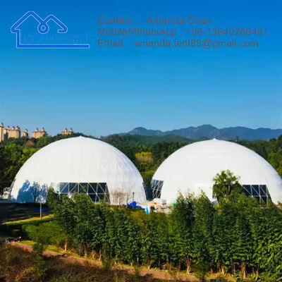 Hôtel Resort Pvc grande toile géodésique Glamping Dome maison tente pour l'événement