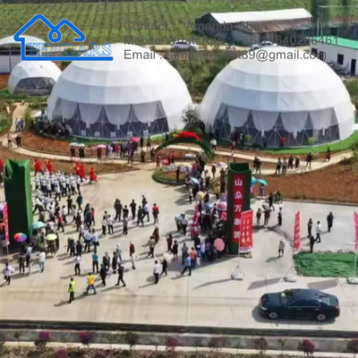 Temps de vacances Tente modulaire préfabriquée commerciale à dôme Hôtel grande tente extérieure transparente à vendre