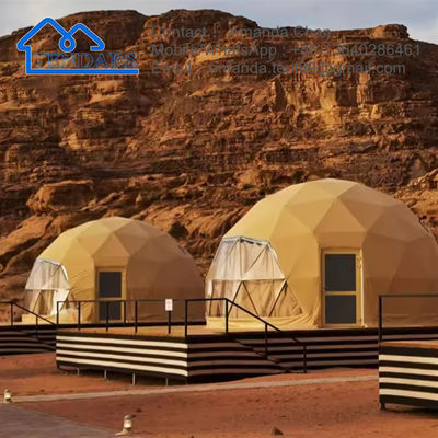 Tente d'exposition commerciale igloo structure géodésique de dôme en acier tente de camping hôtel glamping tente de dôme ronde