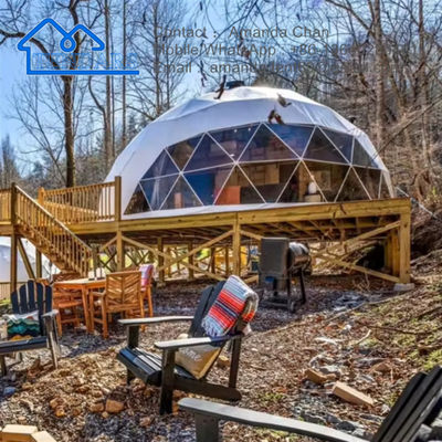 Luxe extérieur Four Season Dome Hôtel géodésique Glamping House Tente à dôme