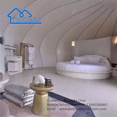 Famille personnalisée en forme d'escargot Resort Hôtel Tente Membrane Structurel Hôtel Tente