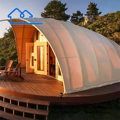 Hôtel en forme de coquille glamping Resort Hôtel tente Hôtel couvre avec salle de bains