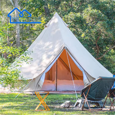 Tente à cloche à double porte en coton résistant au mildiou Tentes personnalisées pour événement