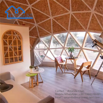Hôtel écologique étanche préfabriqué Tente géodésique à dôme Maison Tente désertique pour camping