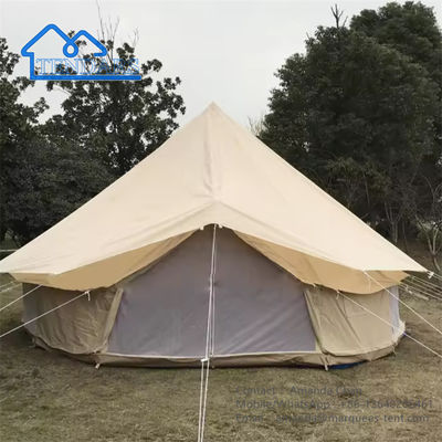 Tente de camping extérieur étanche à l'eau Tente de toile de coton Glamping Tente de cloche de luxe