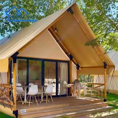 Couleur beige Luxe Safari Camping Tente Safari Tentes pour le camping glamping