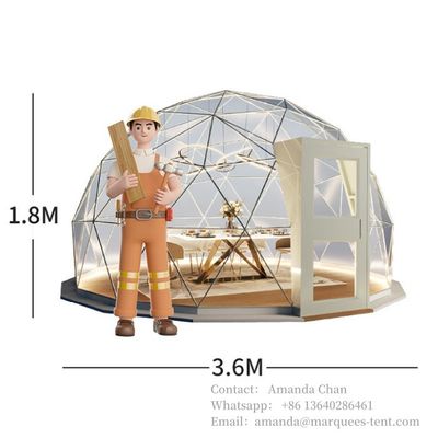 Couleur blanche ou personnalisée 6x6m Tentes d'hôtel de luxe sur mesure pour le glamping