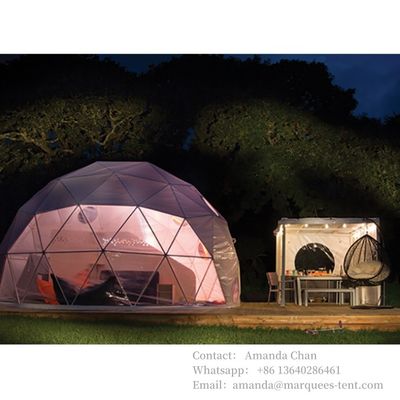 Blanc, transparent, taille personnalisée Tente géodésique extérieure Tente de camping Tente de camping